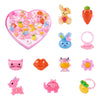 Set de 36 añillos Para Niñas Diseños Varios Caja de Corazon