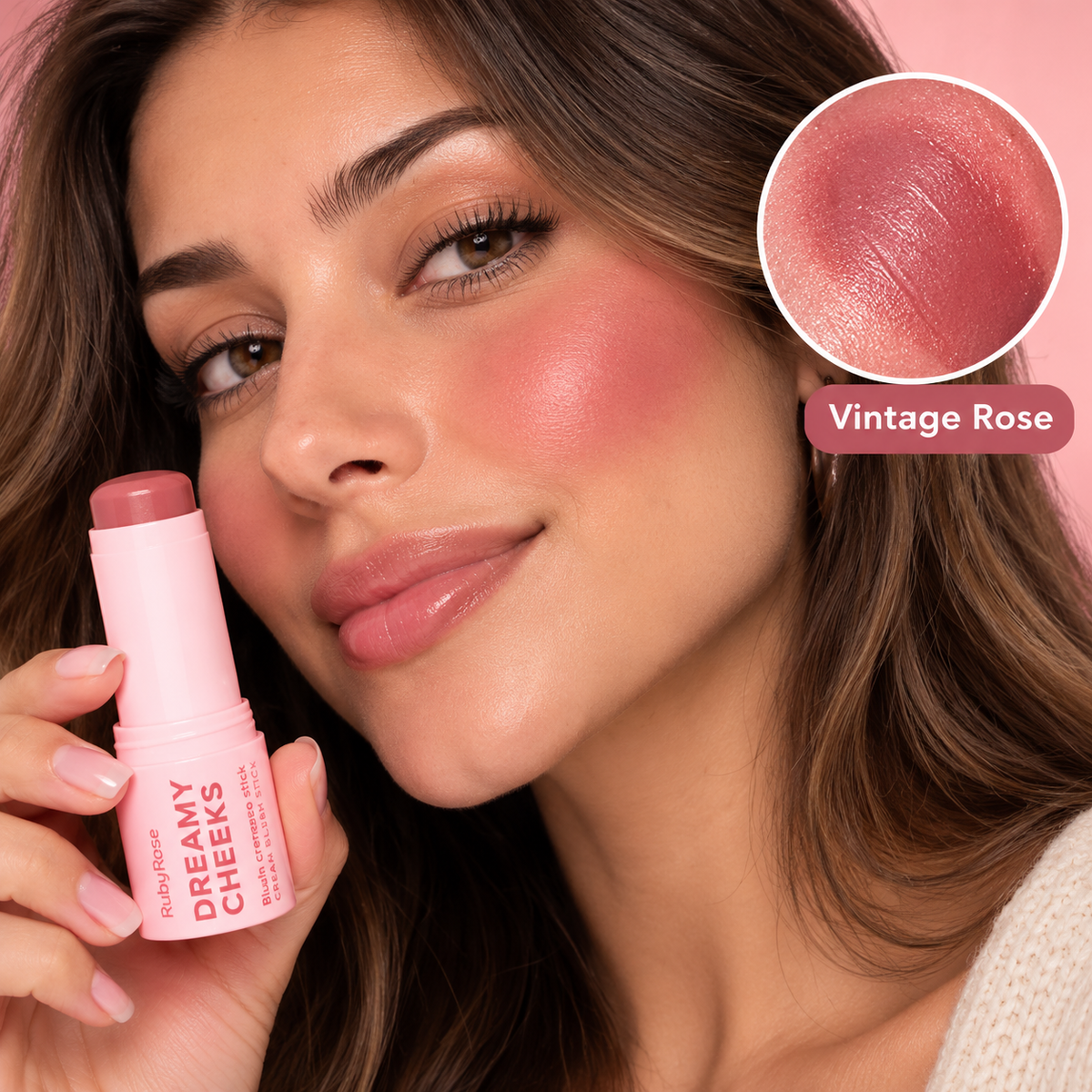 Rubor en Barra Ruby Rose Dreamy Cheeks Vintage Rose