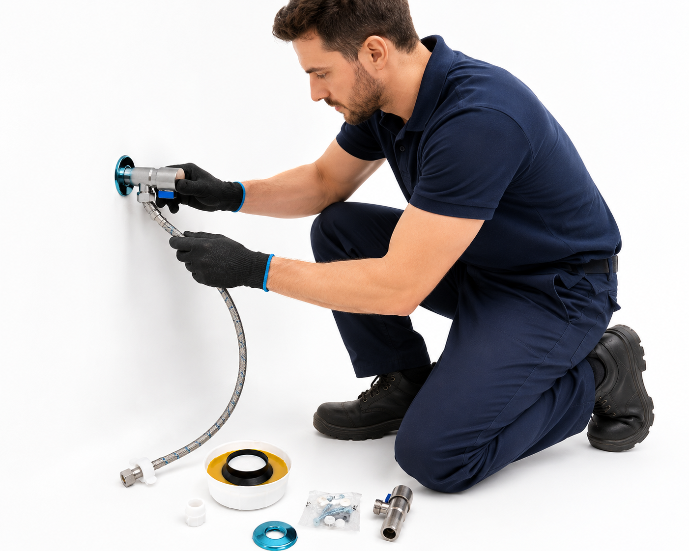 Kit De Instalacion Wc Llave Angular Completo