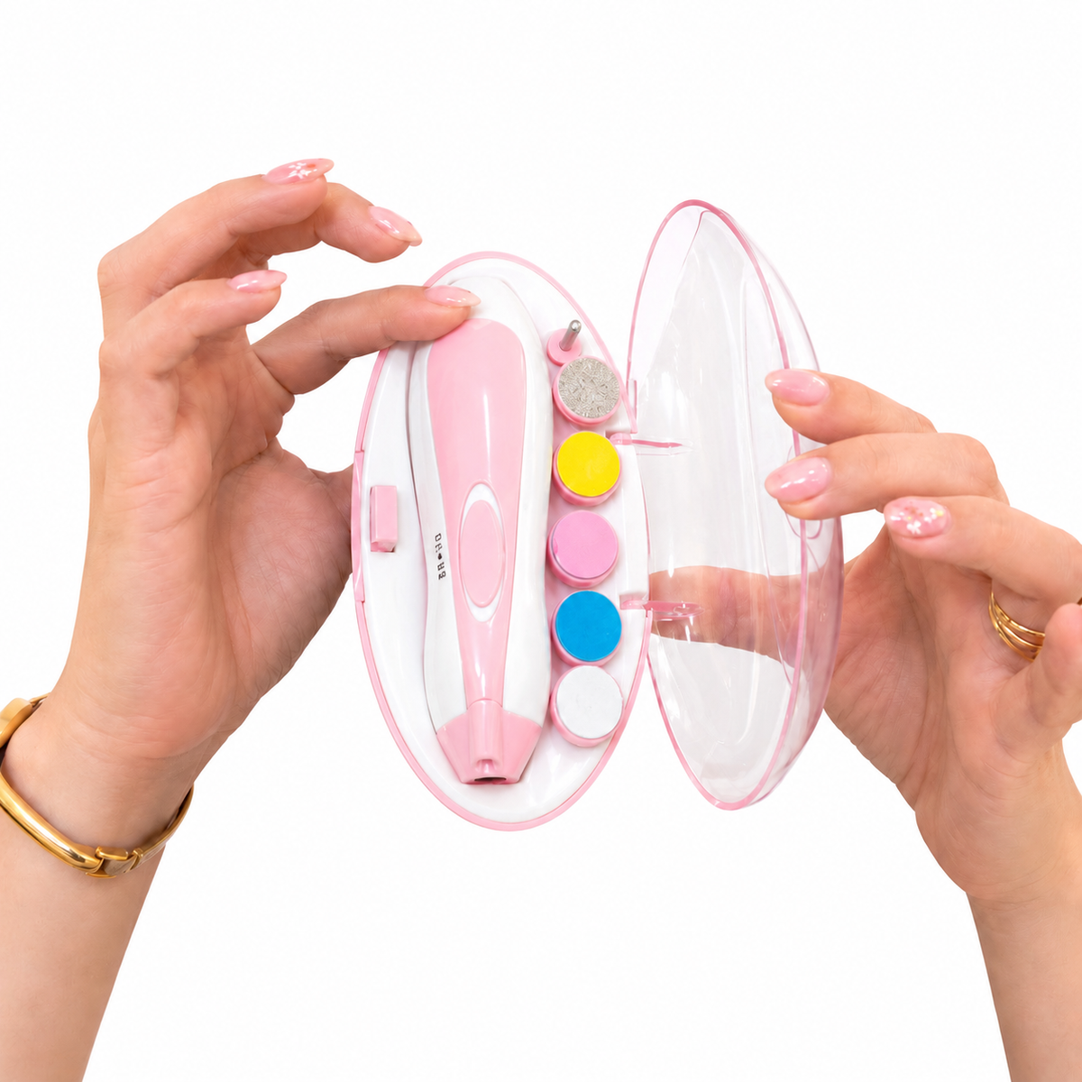 Lima De Uñas A Pilas Para Bebé Juego De 6 Piezas - Rosa