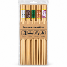 Pack de 10 Pares de Palitos Chinos de Bambú