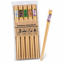 Pack de 10 Pares de Palitos Chinos de Bambú