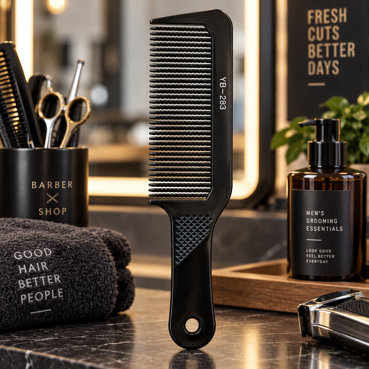 Peineta Toni&Guy YB-283 de Carbono Antiestática Negra