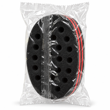Pack de 3 Esponjas Cepillo para Cabello Afro Negras con Detalles Rojos