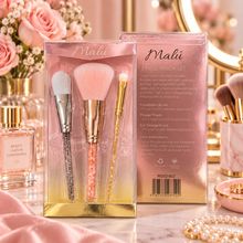 Set Malu de 3 Brochas de Maquillaje con Brillo