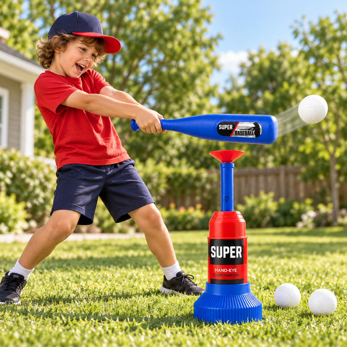 Bate con Lanzador de Pelotas Super Baseball 777-608