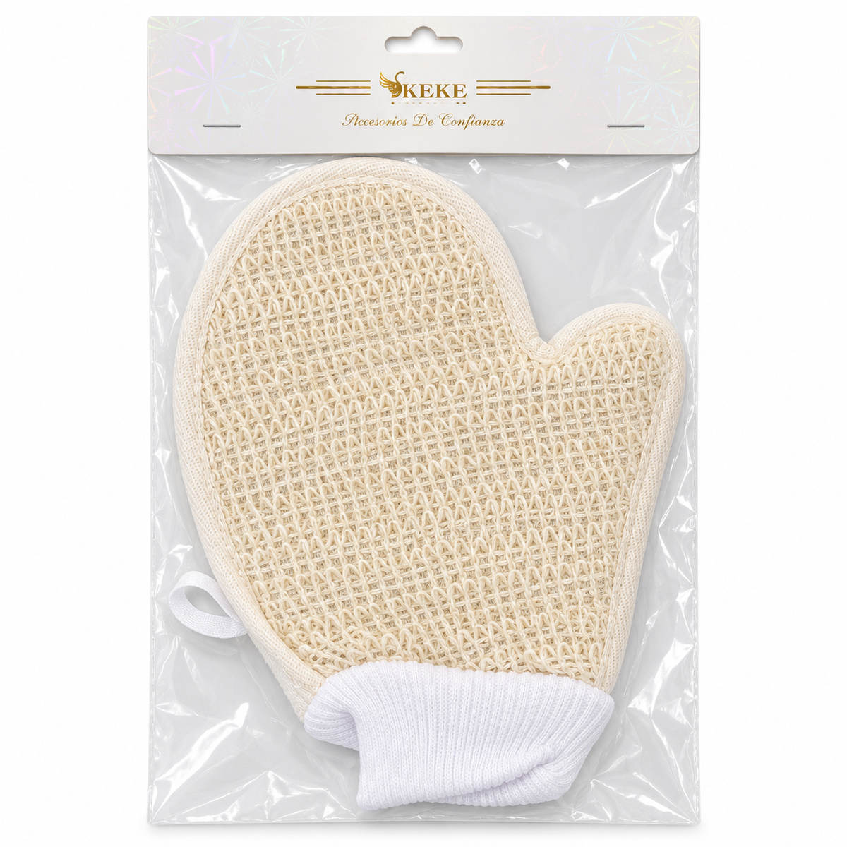 Guante Exfoliante Beige para Baño