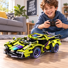 Auto de Bloques Armable RC Verde 362 Piezas con Control