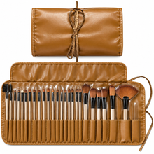 Set de 24 Brochas de Maquillaje con Manta Dorada