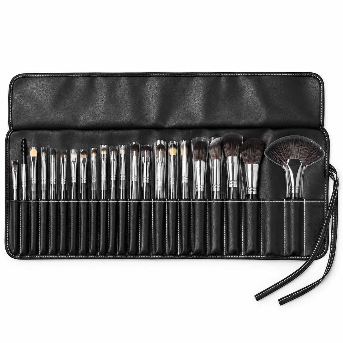 Set de 24 Brochas de Maquillaje con Manta Negra