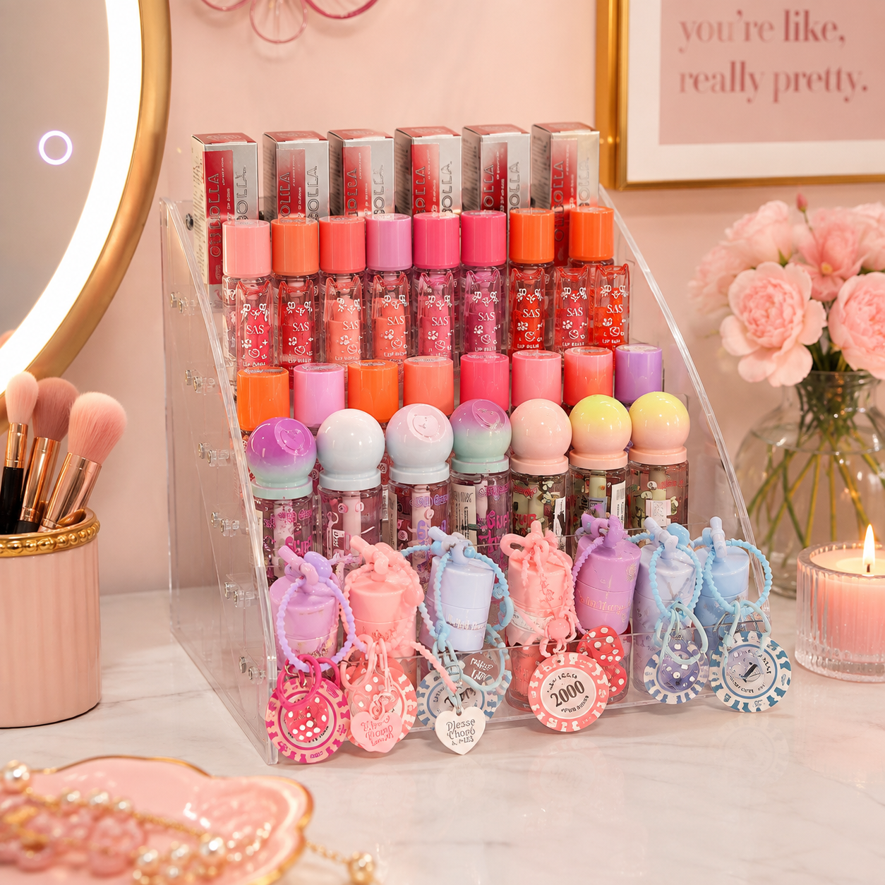 Organizador Acrílico de 6 Niveles para Esmaltes y Cosméticos
