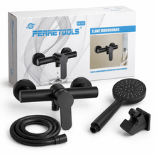 Kit de Ducha Monomando Negro Mate  F61-18 – Completo y Moderno
