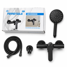 Kit de Ducha Monomando Negro Mate  F61-18 – Completo y Moderno