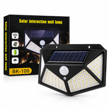 Lámpara Solar LED Exterior BK-100 con Sensor de Movimiento – Iluminación Automática para Muros