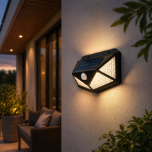 Lámpara Solar LED Exterior BK-100 con Sensor de Movimiento – Iluminación Automática para Muros