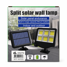 Foco Solar LED Exterior con Panel Separado y Sensor de Movimiento – 6 Luces COB
