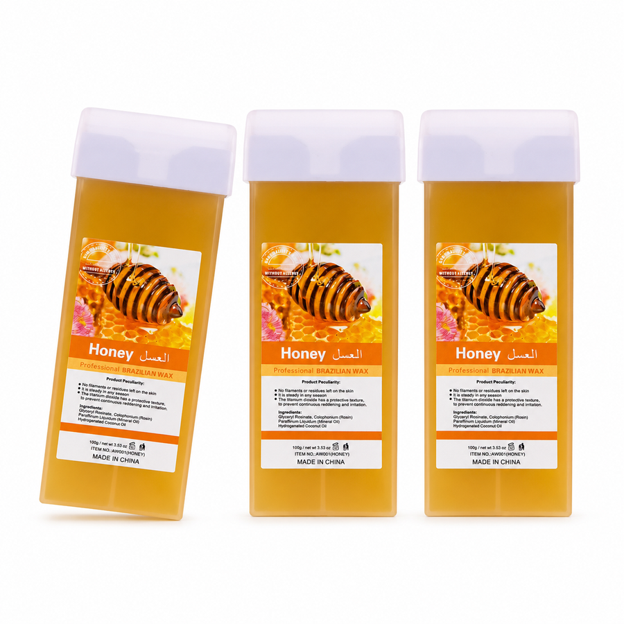 Pack De 3 Ceras Depilatorias Roll-On de Miel 100 g – Brazilian Wax Profesional