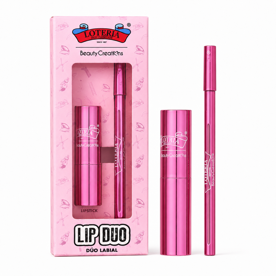 Dúo Labial Lotería Beauty Creations – Labial + Delineador