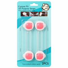Seguro Largo para Cajones y Puertas Rosa Pack 2 Unidades