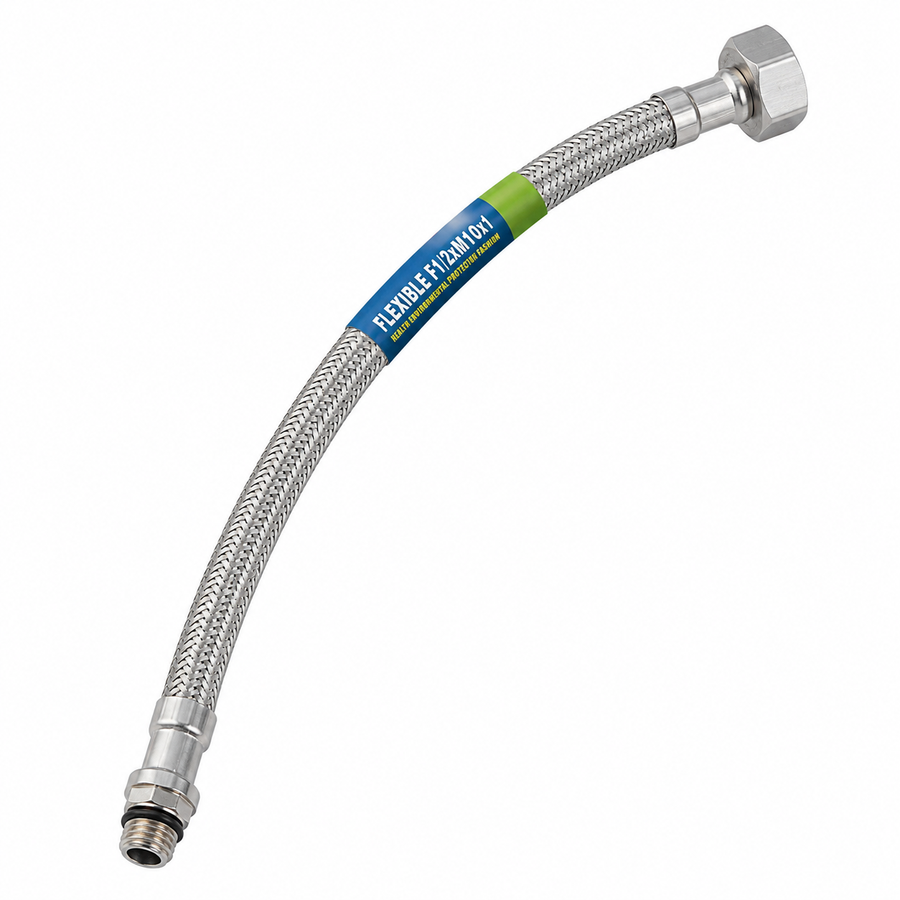 Flexible para Monomando F1/2” x M10x1 de 40 cm – Conexión Trenzada Metálica