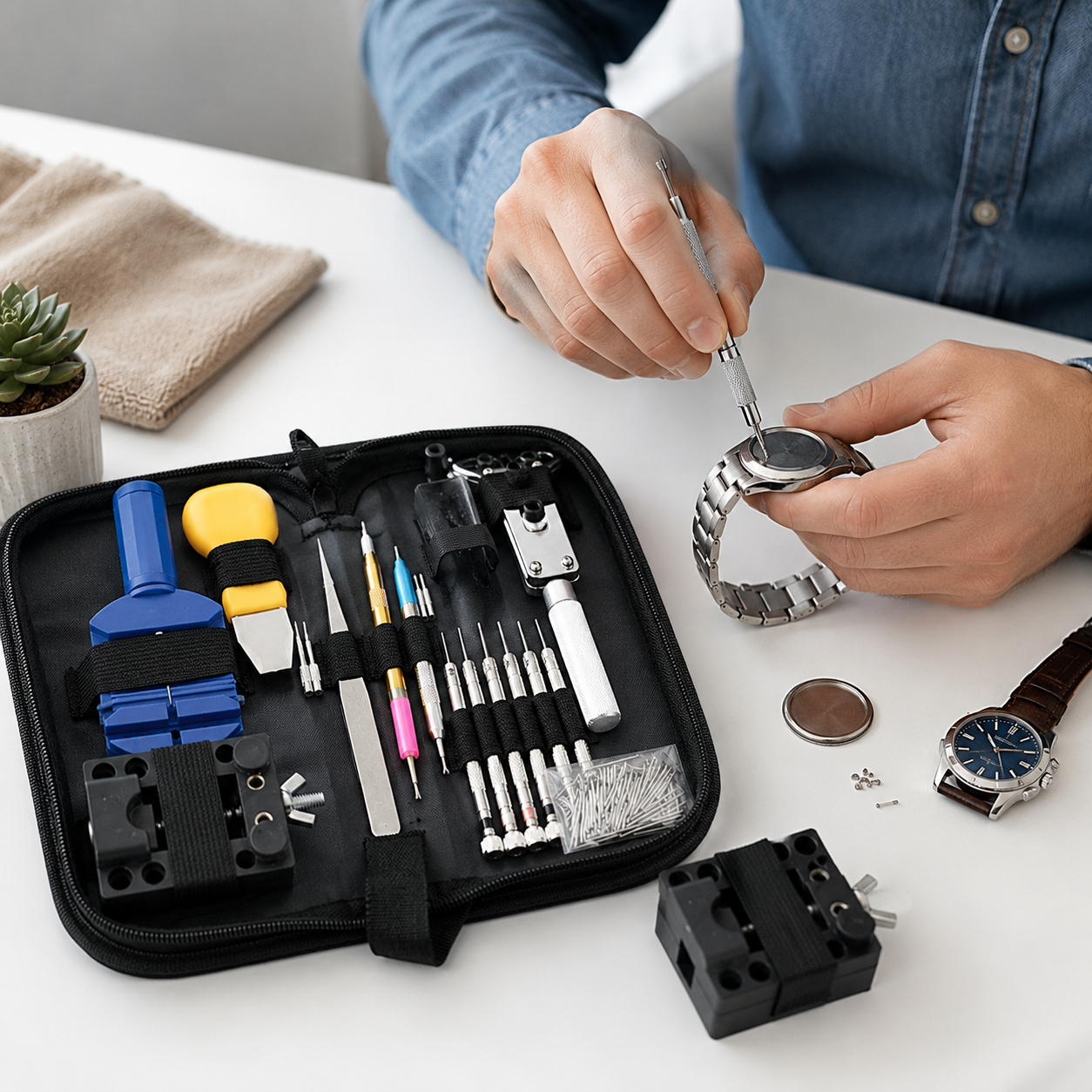 Kit Relojero de 16 Piezas Con Estuche