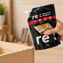 Cola Fria Rex de 500gr Pegamento Para Madera Blanco