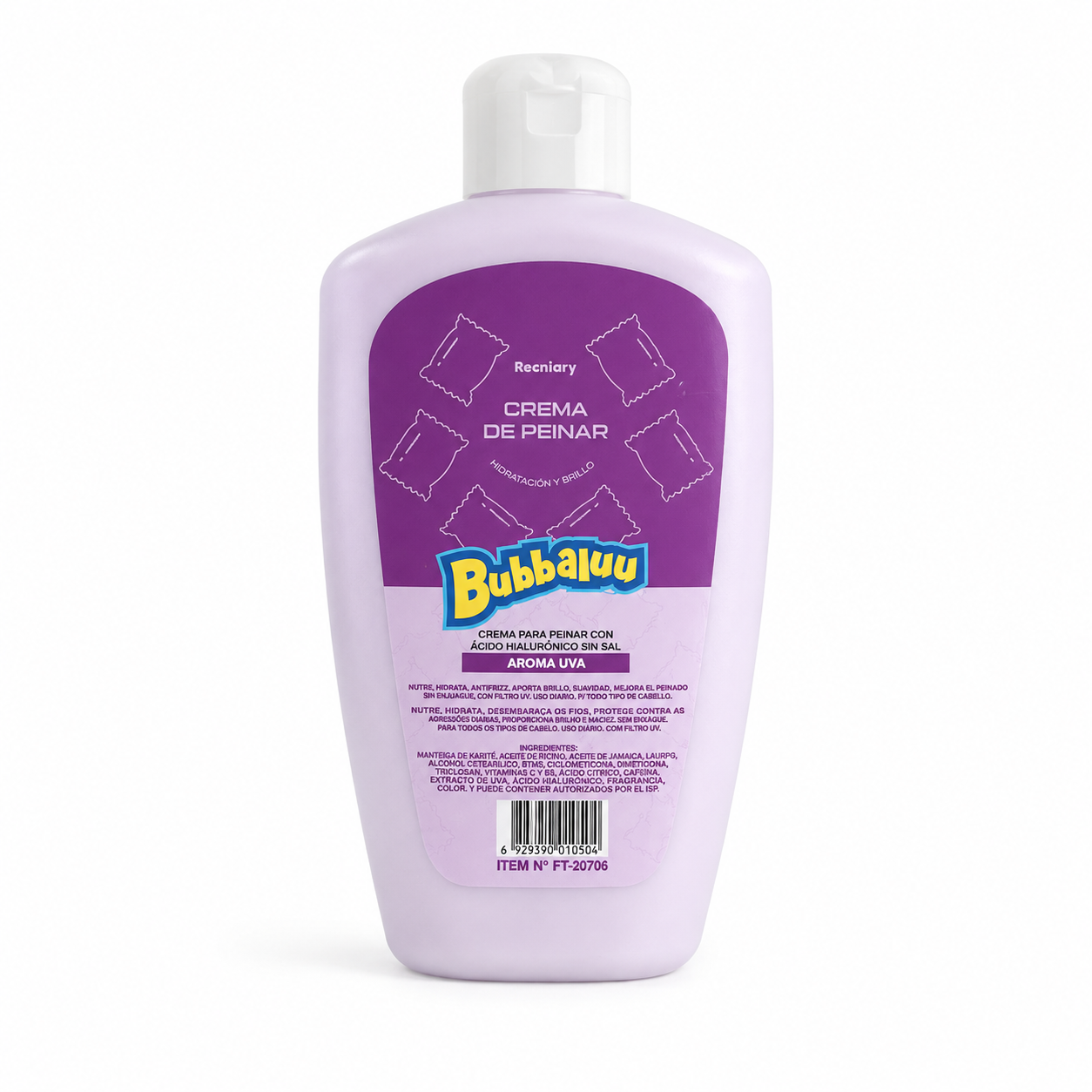Crema Para Peinar Bubbaluu 250 ml