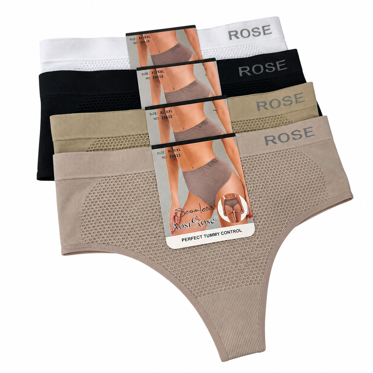 Calzones Tiro Alto  Slip Sin Costuras Moldeador PACK DE 4