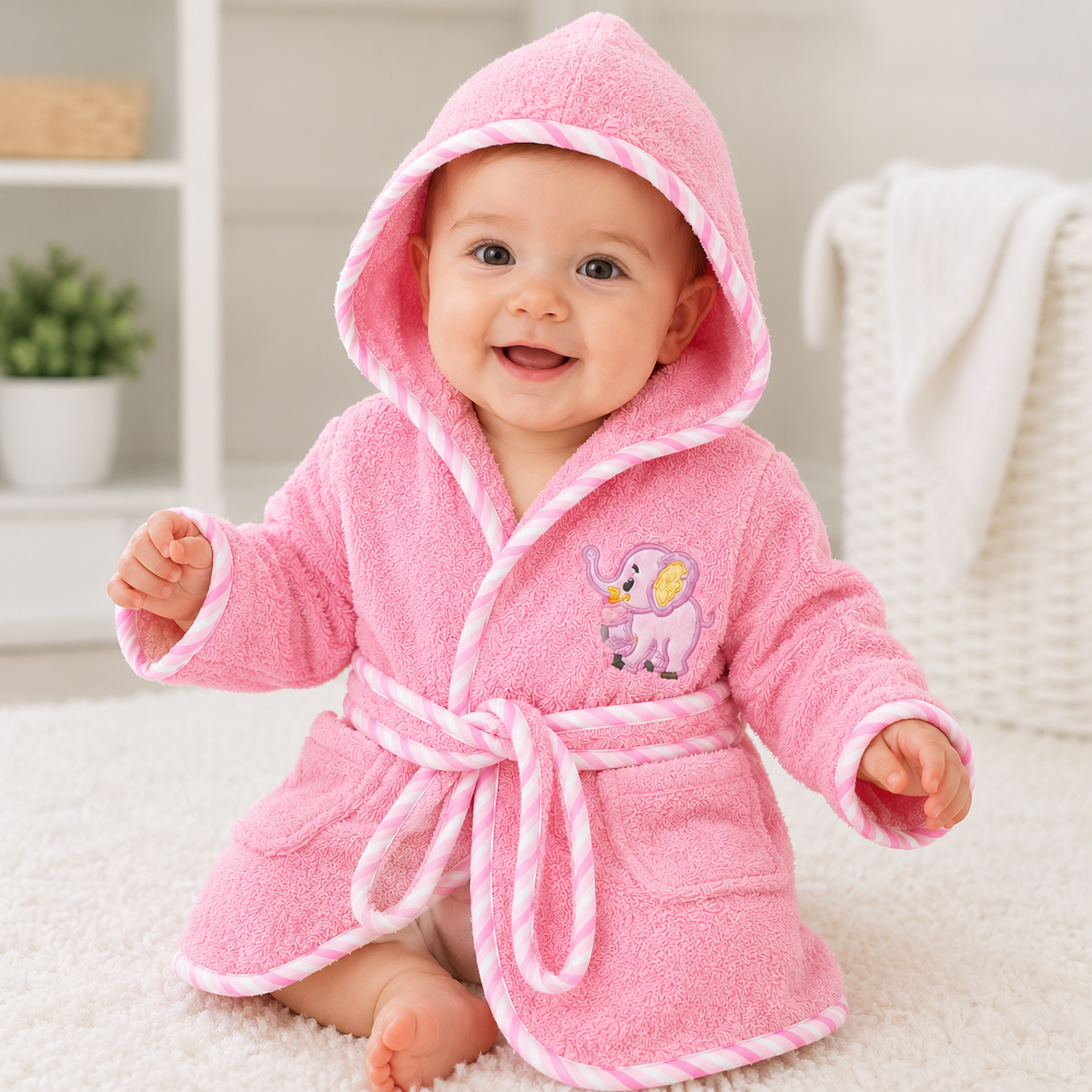 Salida De Baño, Bata Para Bebe