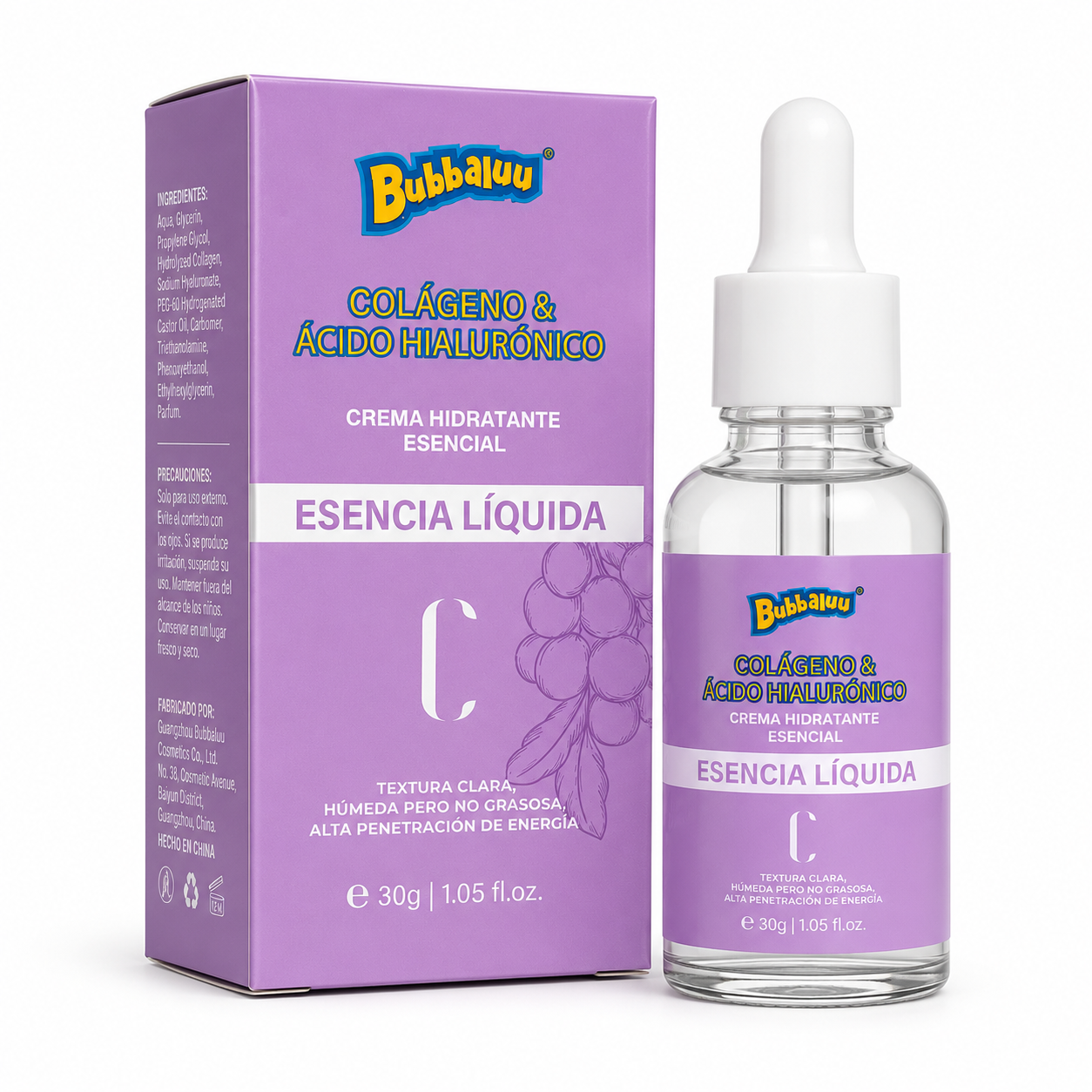Esencia Líquida Facial Bubbaluu 30ml