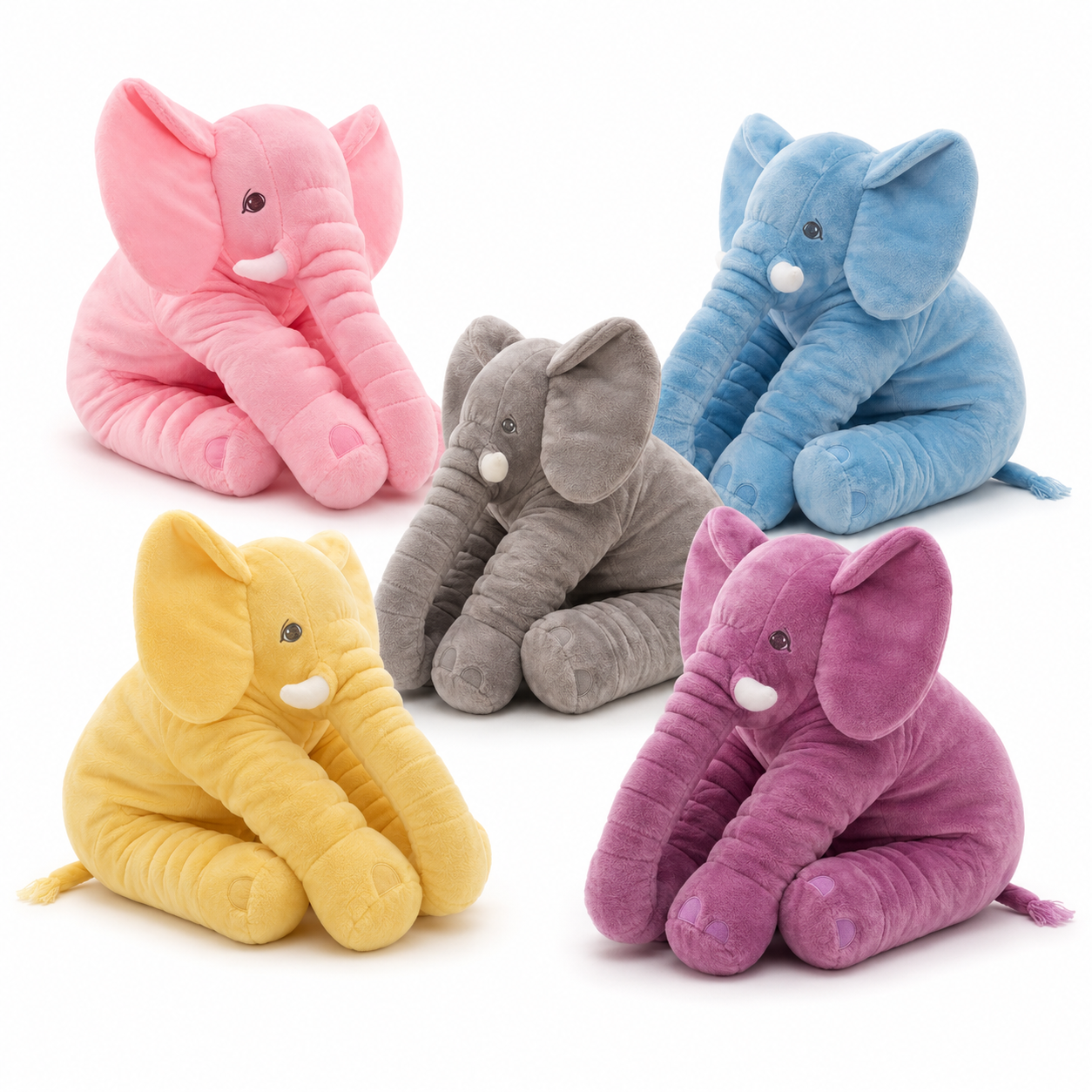 Elefante De Apego Peluche Para Bebés Y Niños - variante azul
