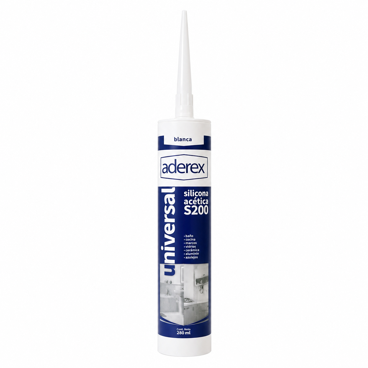 Silicona Acética Transparente Aderex S200 280 ml