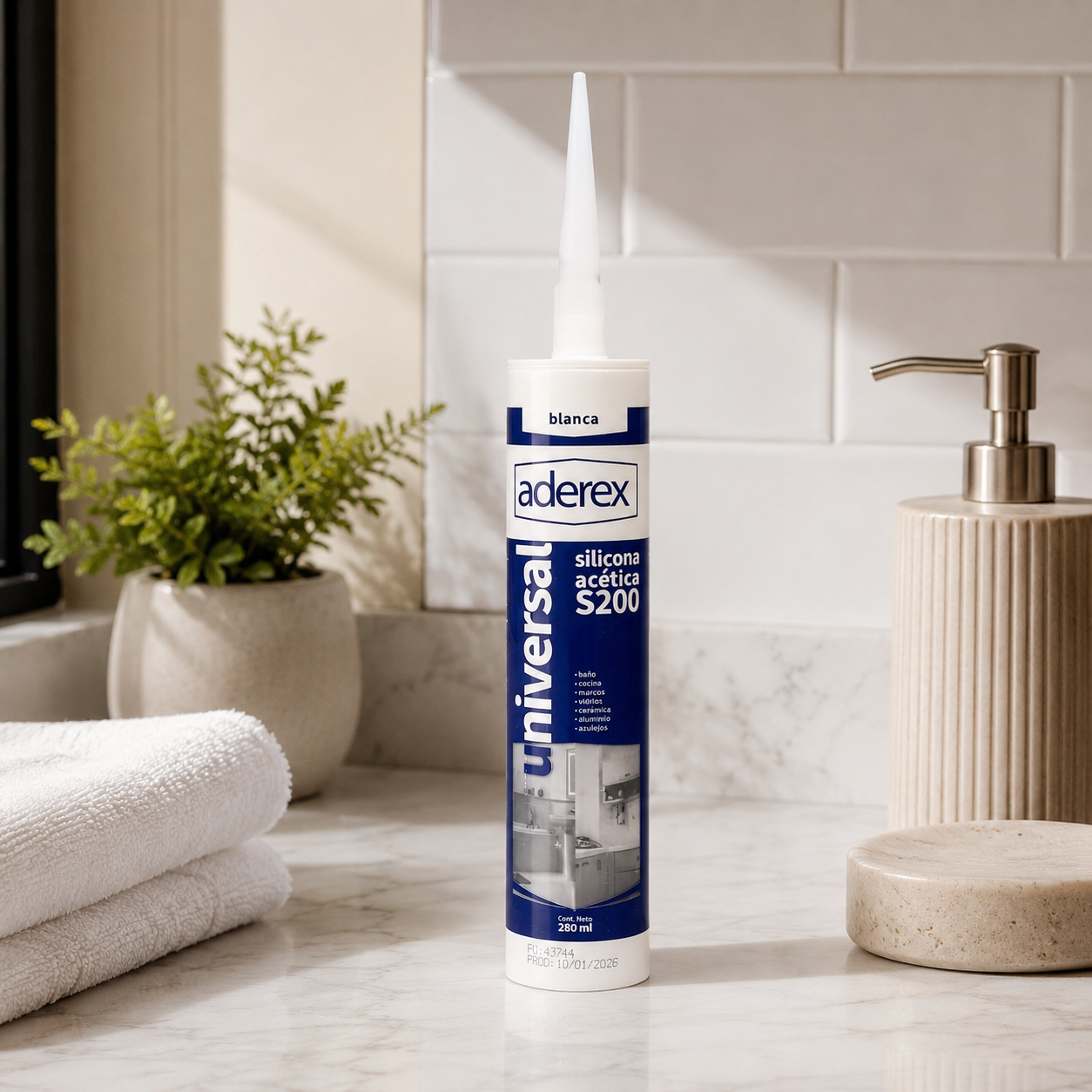 Silicona Acética Transparente Aderex S200 280 ml