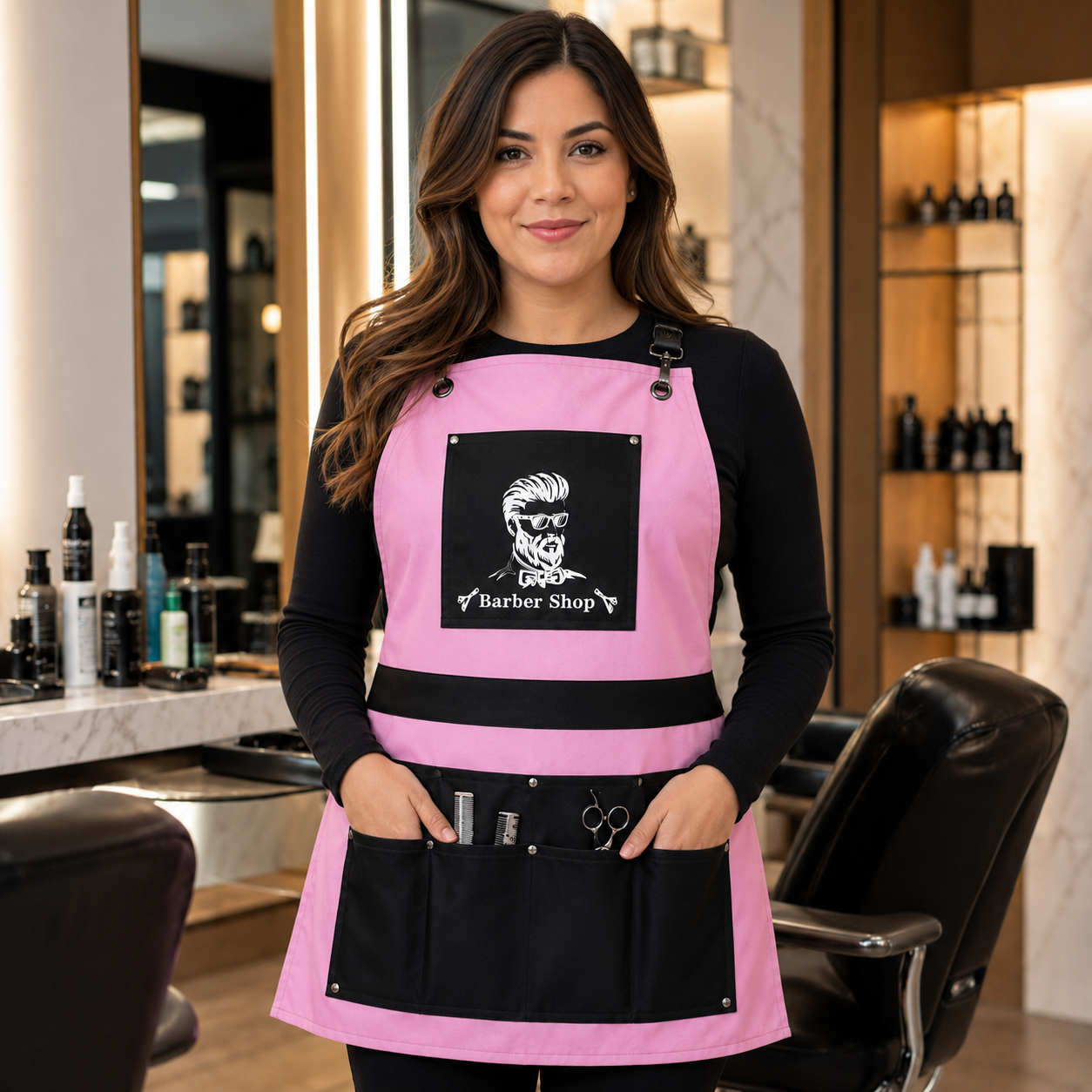 Pechera Delantal de Barberia y Peluquería Multiusos - vista 5 del producto