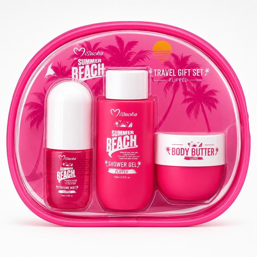 Set viajero Misucka Summer Beach color Fucsia