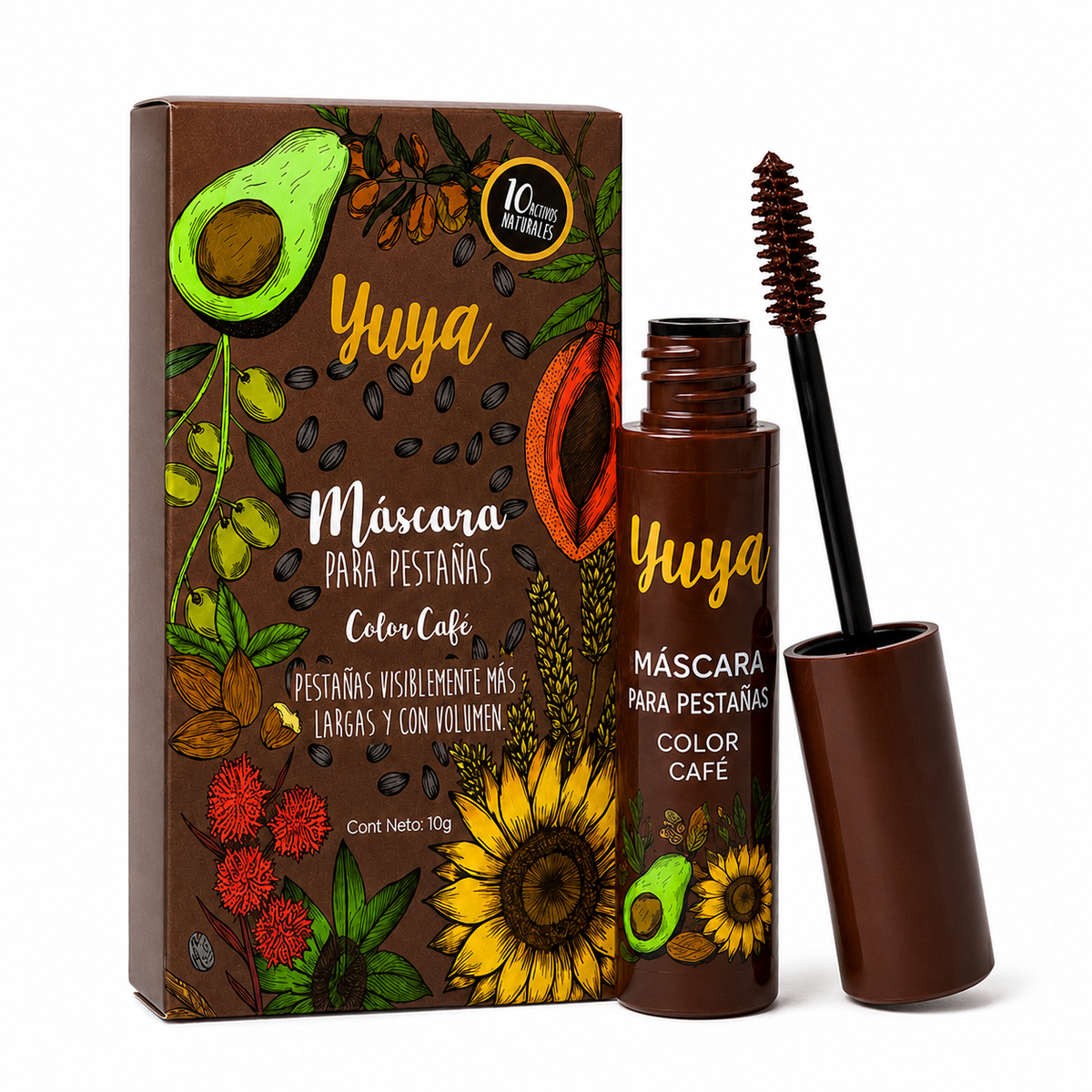 Máscara de Pestañas Yuya Color Café 10 g
