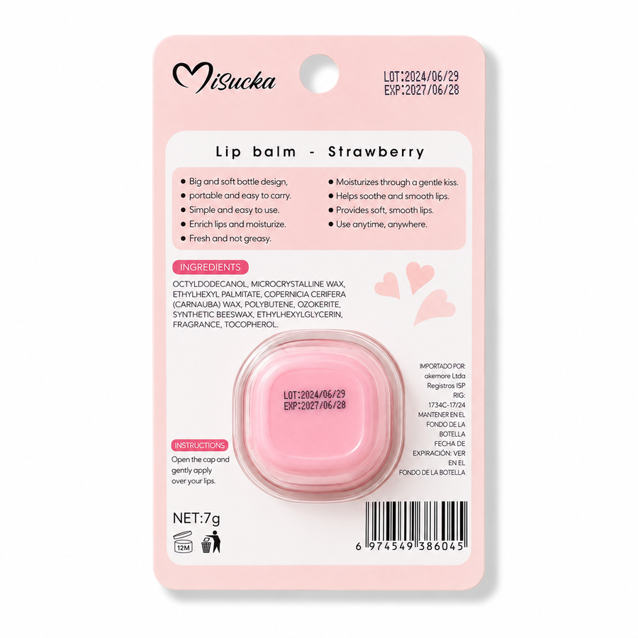 Bálsamo Labial Misucka Strawberry