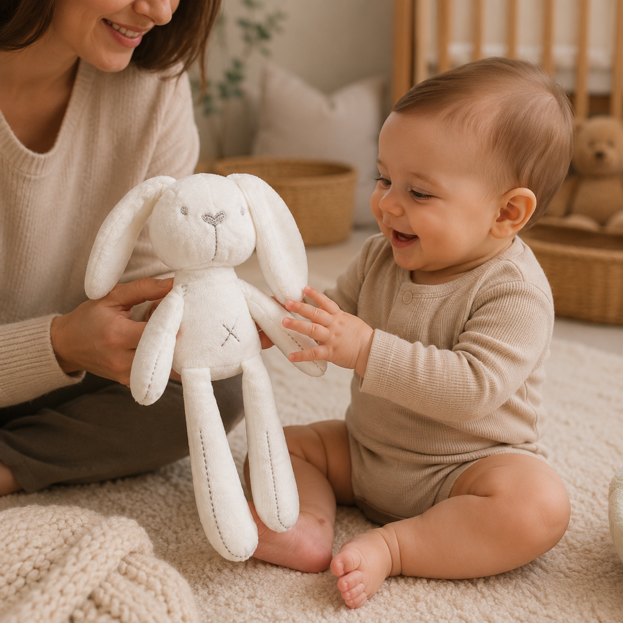 Conejito Peluche de Apego Bebe