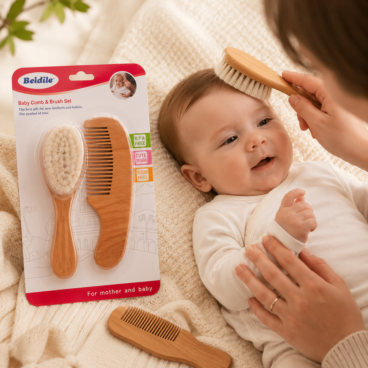 Set de cepillo y peine para bebe.