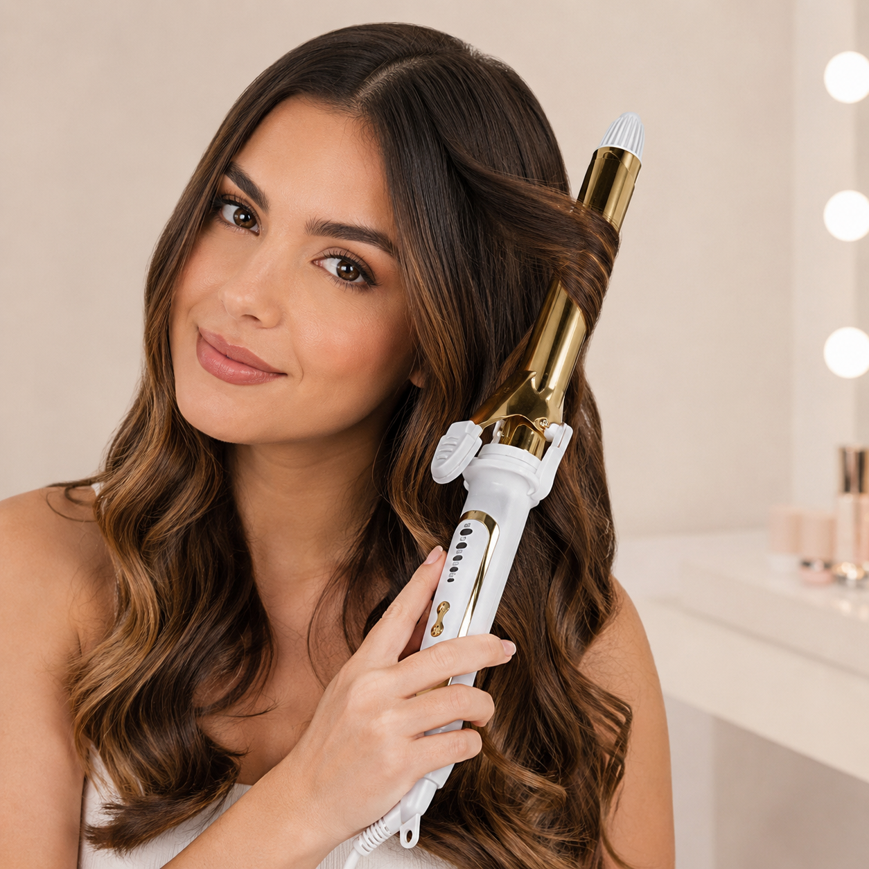 Rizador, Encrespador Y Ondulador Antifrizz De Cabello 32mm