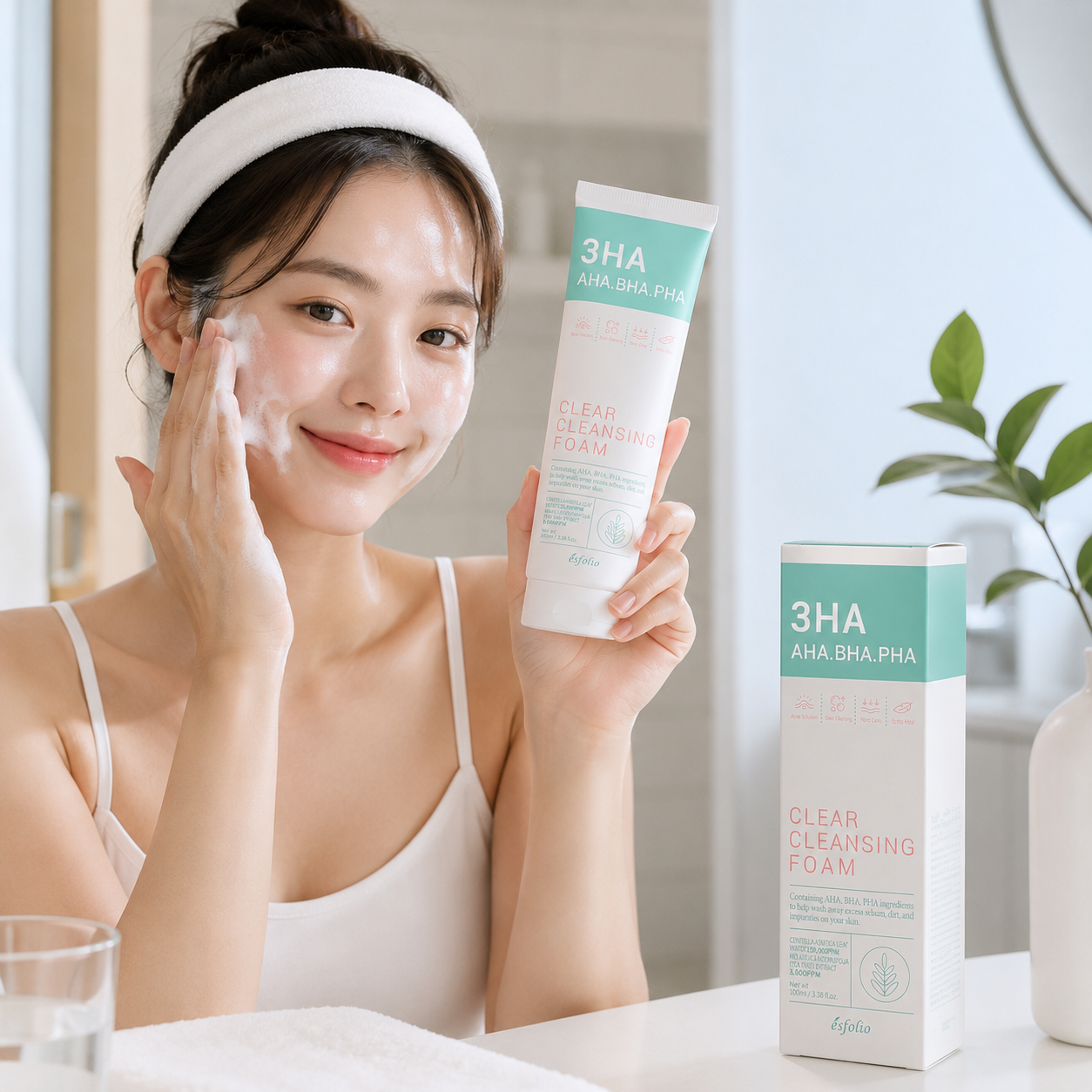 Espuma Limpiadora Facial Esfolio 3HA – Limpieza Profunda y Suave