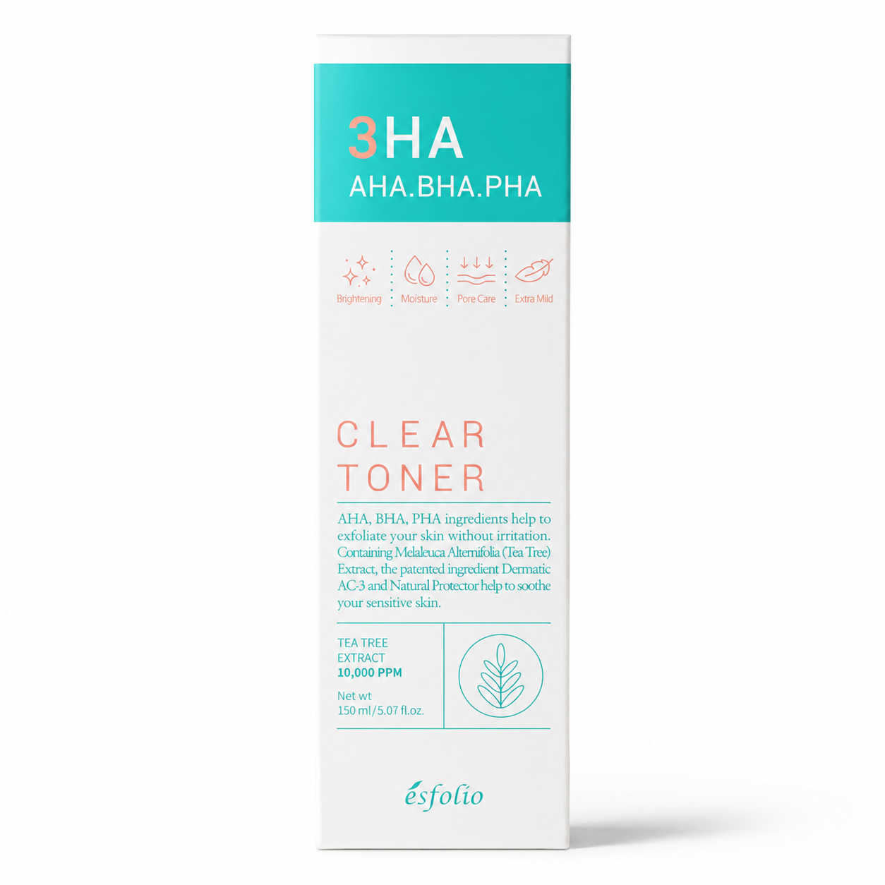 Tónico Facial Esfolio 3HA Clear AHA, BHA y PHA – Limpieza y Renovación