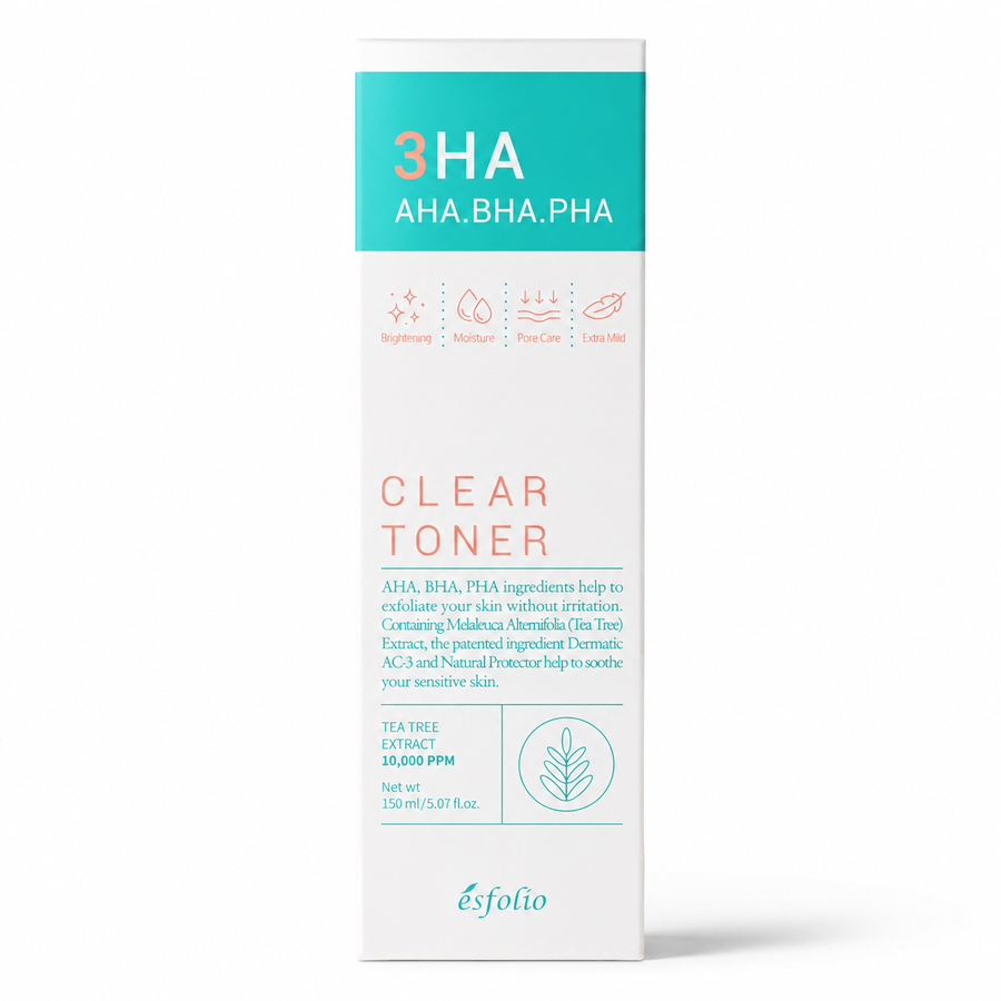 Tónico Facial Esfolio 3HA Clear AHA, BHA y PHA – Limpieza y Renovación
