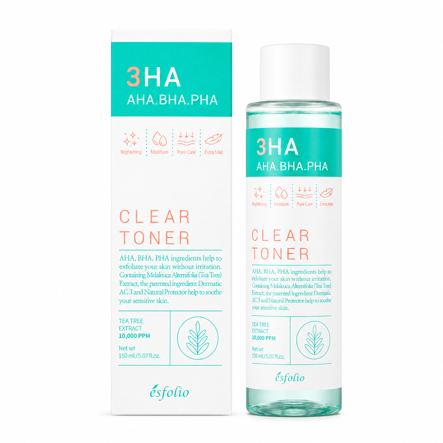 Tónico Facial Esfolio 3HA Clear AHA, BHA y PHA – Limpieza y Renovación