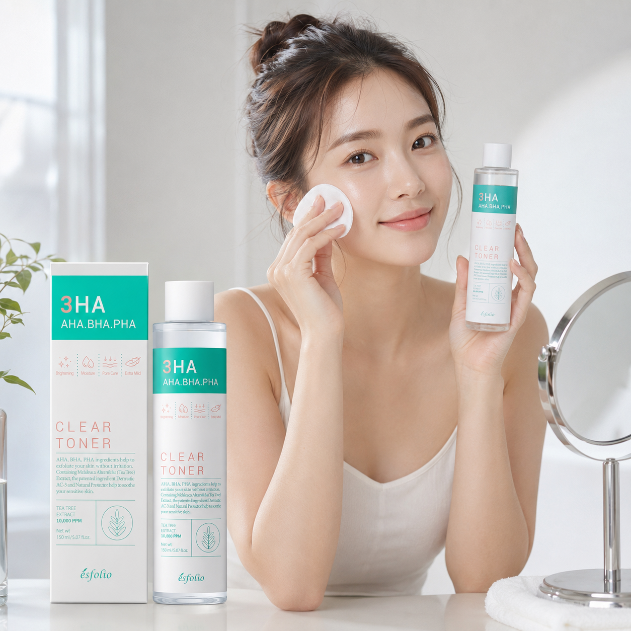 Tónico Facial Esfolio 3HA Clear AHA, BHA y PHA – Limpieza y Renovación