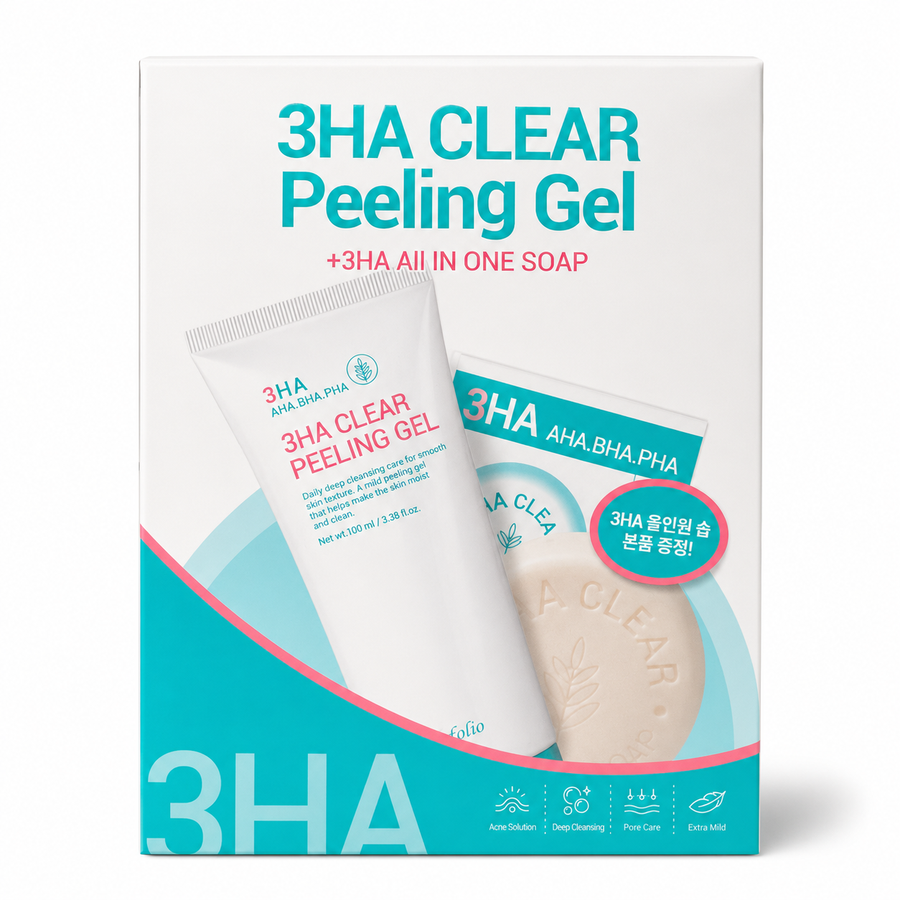 Kit Exfoliante Esfolio 3HA Clear Peeling Gel + Jabón Facial