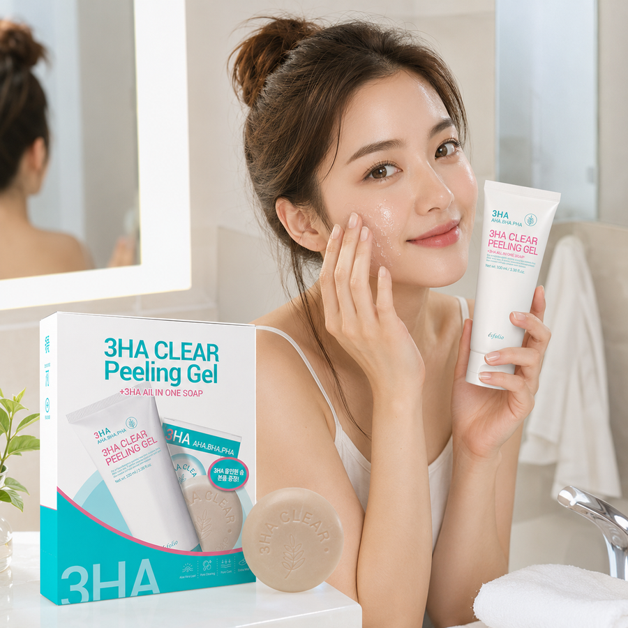 Kit Exfoliante Esfolio 3HA Clear Peeling Gel + Jabón Facial