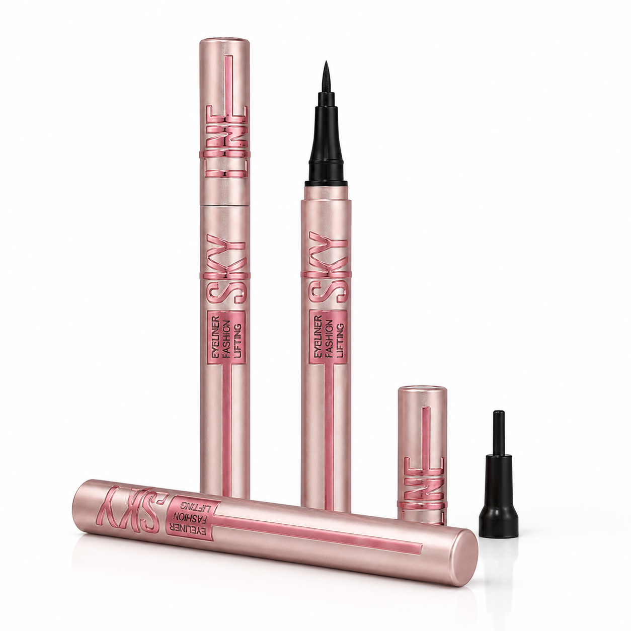 Delineador De Ojos Plumon Negro Sky Line A Prueba De Agua Negro Mate