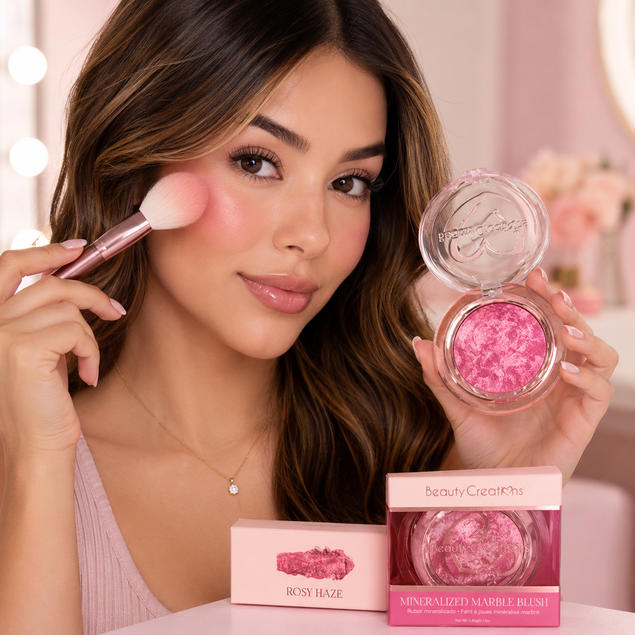Rubor Mineralizado Marble Blush Beauty Creations – Color Luminoso y Natural