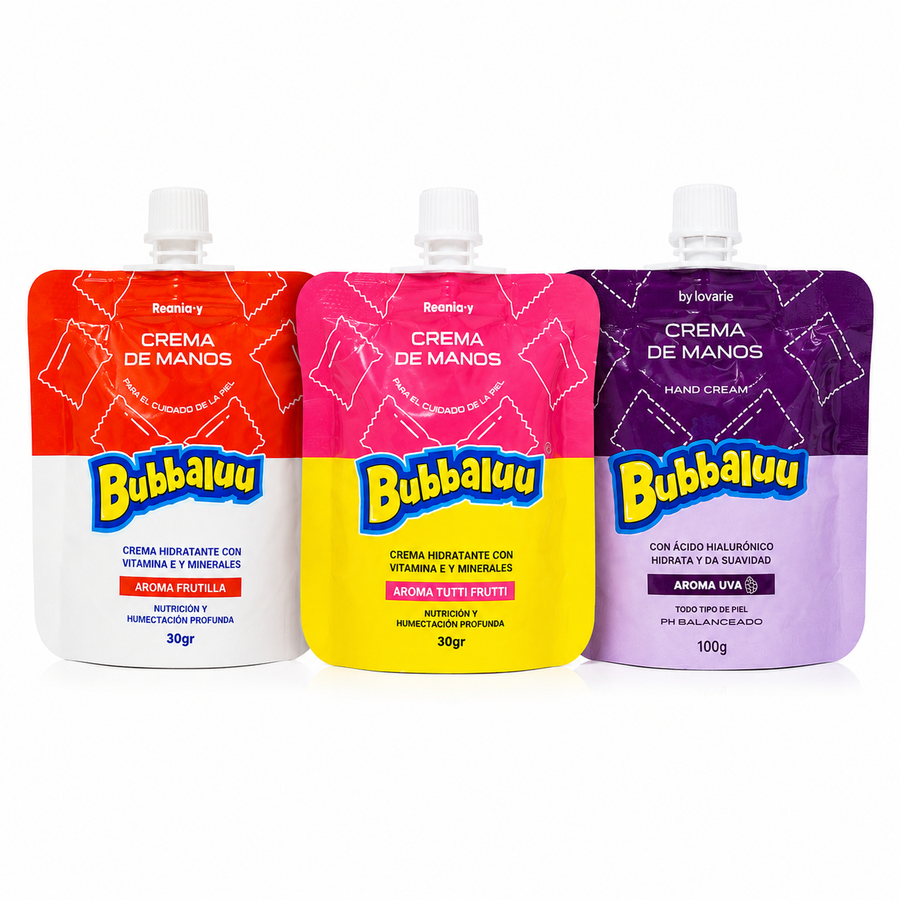 Crema de Manos Bubbaluu – Hidratación con Aromas Deliciosos